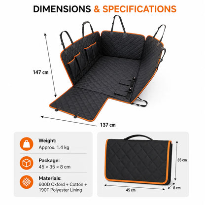 Snout & Pounce™ Waterproof Pet Car Seat Cover