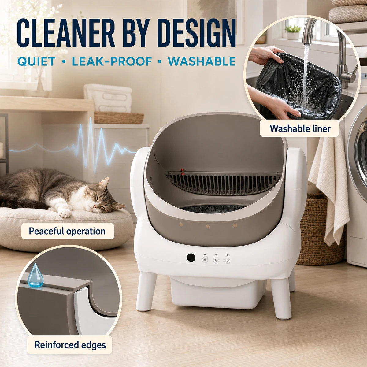 Snout & Pounce™ Self-Cleaning Cat Litter Box