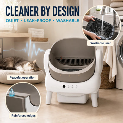 Snout & Pounce™ Self-Cleaning Cat Litter Box