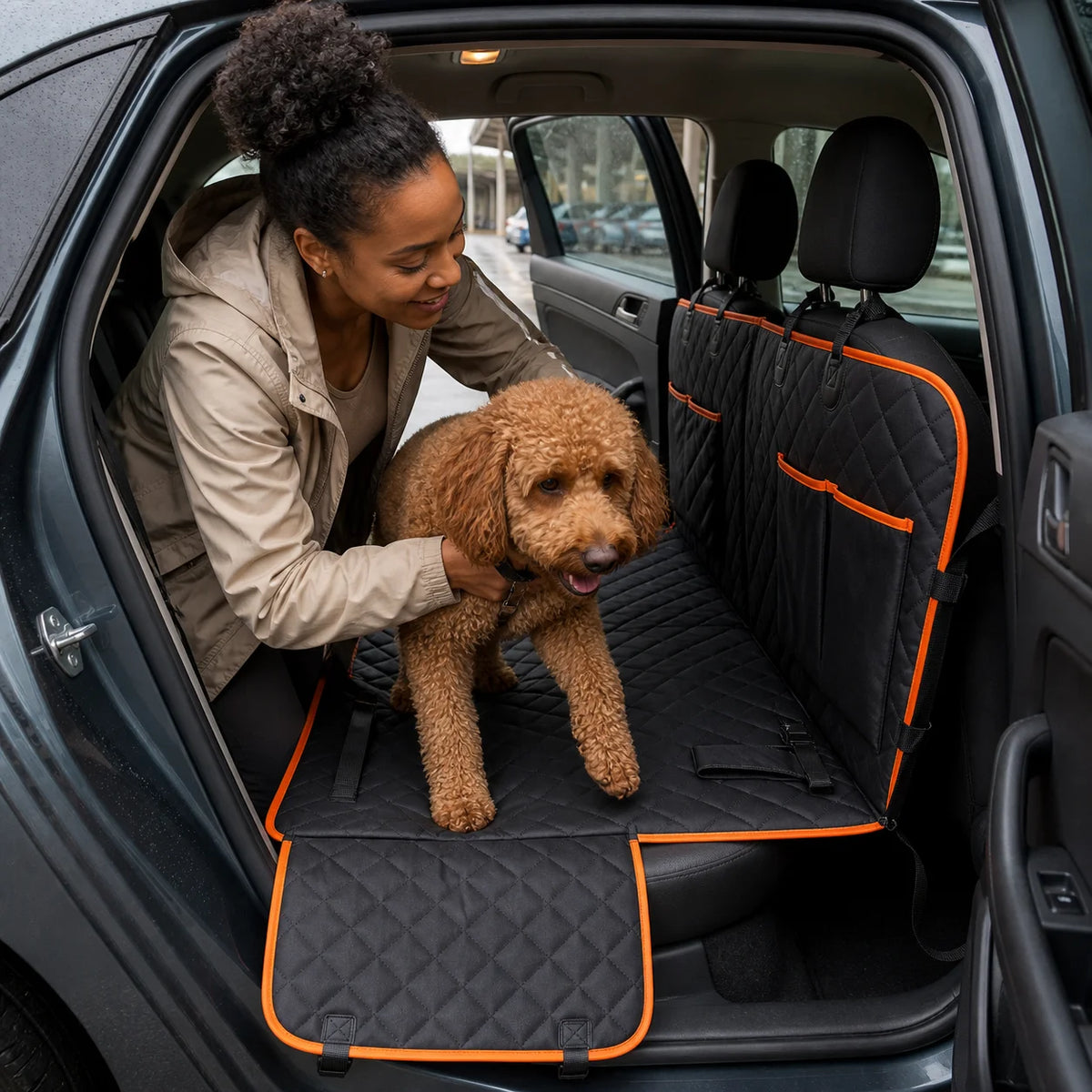 Snout & Pounce™ Waterproof Pet Car Seat Cover