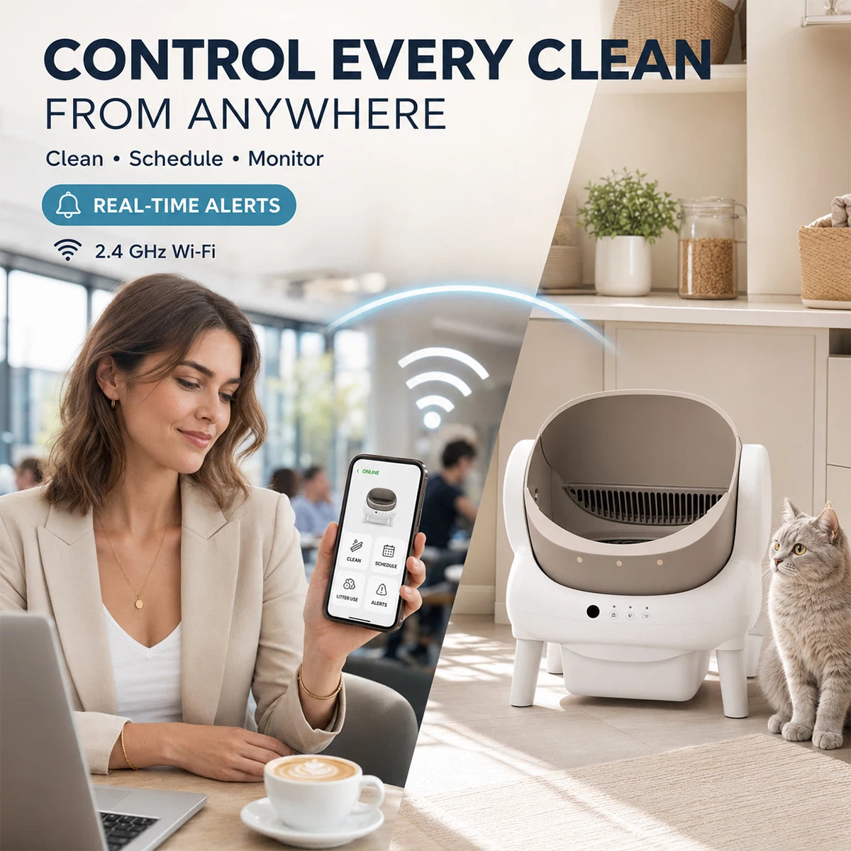 Snout & Pounce™ Self-Cleaning Cat Litter Box