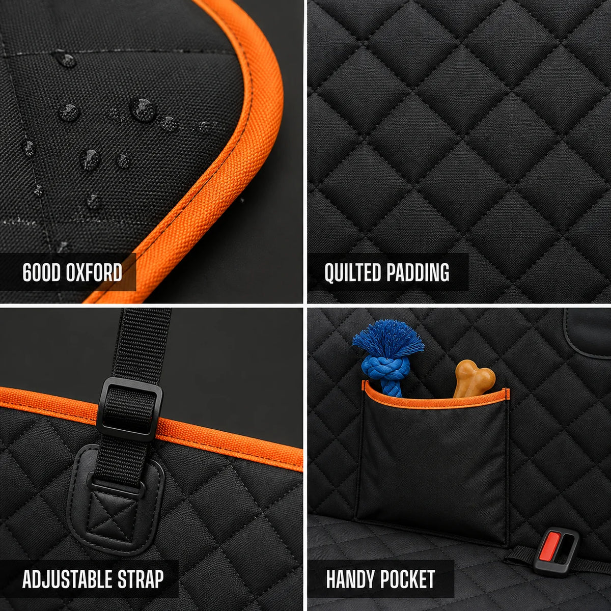 Snout & Pounce™ Waterproof Pet Car Seat Cover