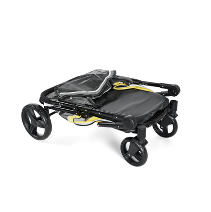 Dog Stroller for Large & Medium Pets Dual Entry Collapsible Wagon One-Foot Brake Breathable Mesh Supports up to 176 lbs