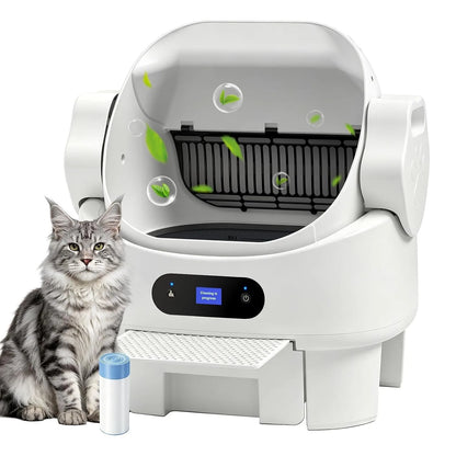 Open-Top Automatic Self-Cleaning Cat Litter Box Enclosure,for Multiple Cats, Custom