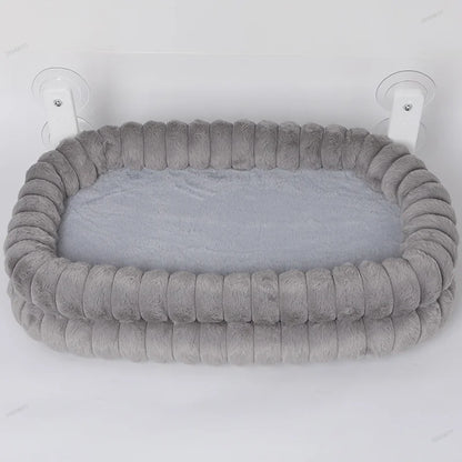Strong Suction Cups Cat Window Hammock Winter Warm Soft Double-Sided Plush Non-Slip Hanging Cat Sleeping Pad Indoor Pet Supplies