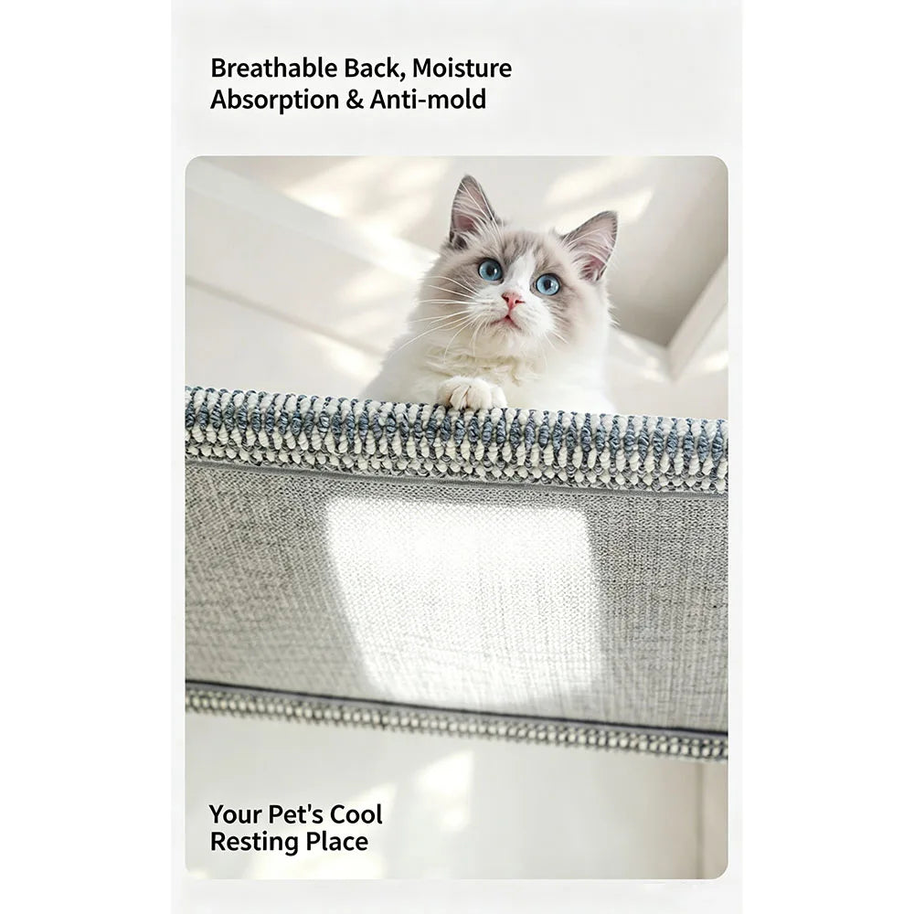 Elevated Cat Bed House Cat Hammocks Bed Wood Canvas Cat Lounge Bed for Small Rabbit Cats Dogs Durable Canvas Pet House Supplies