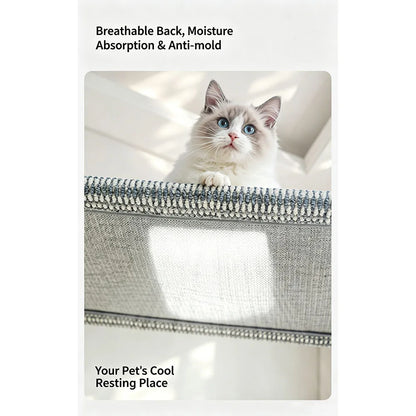 Elevated Cat Bed House Cat Hammocks Bed Wood Canvas Cat Lounge Bed for Small Rabbit Cats Dogs Durable Canvas Pet House Supplies