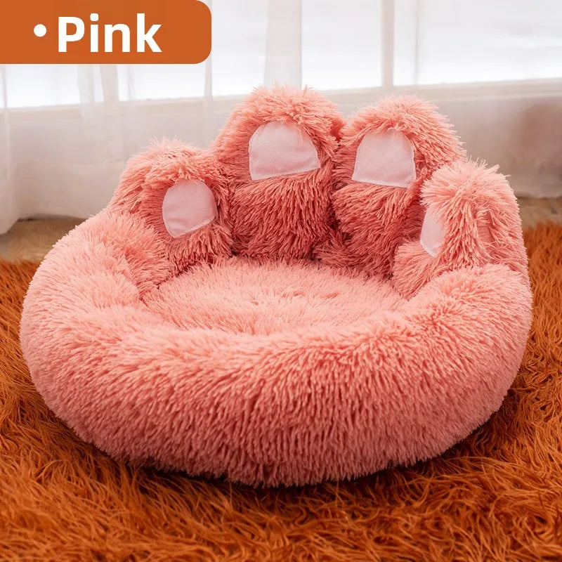 Fluffy Dog Bed Winter Warm Large Pet Products Small Sofa Baskets Pets Kennel Mat Puppy Cats Supplies Basket Blanket Accessories