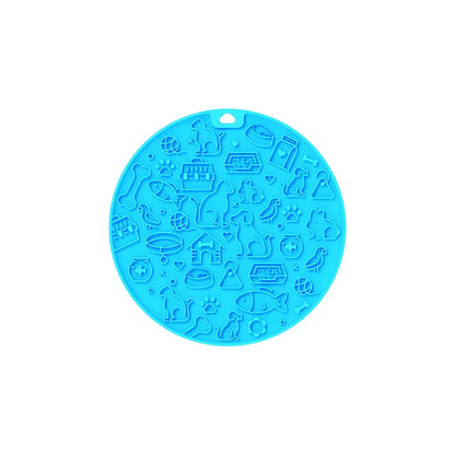 Pet Feeding Mat Silicone Dog Licking Pad Square Dogie Feeding Training Pad for Dry-wet Food Dog Feeder Pet Mat Water Feeding Mat