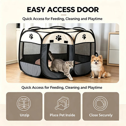 Snout & Pounce™ Portable Pet Playpen