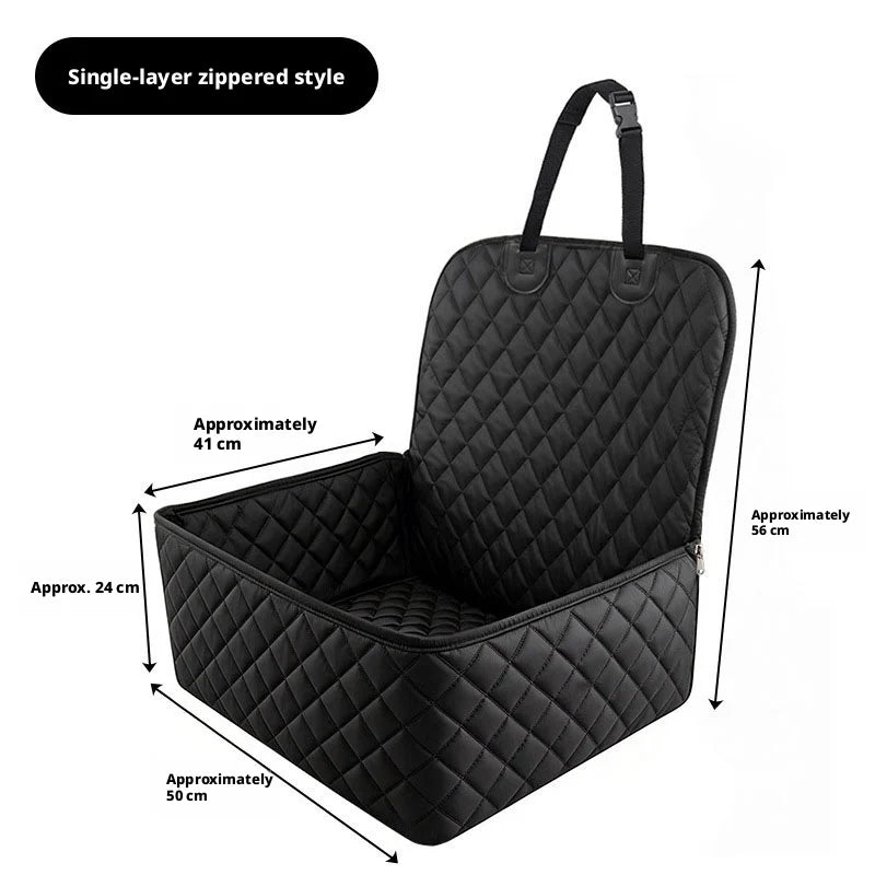 Waterproof Foldable Car Seat Cover, Rear Backseat Mat for Dogs & Cats