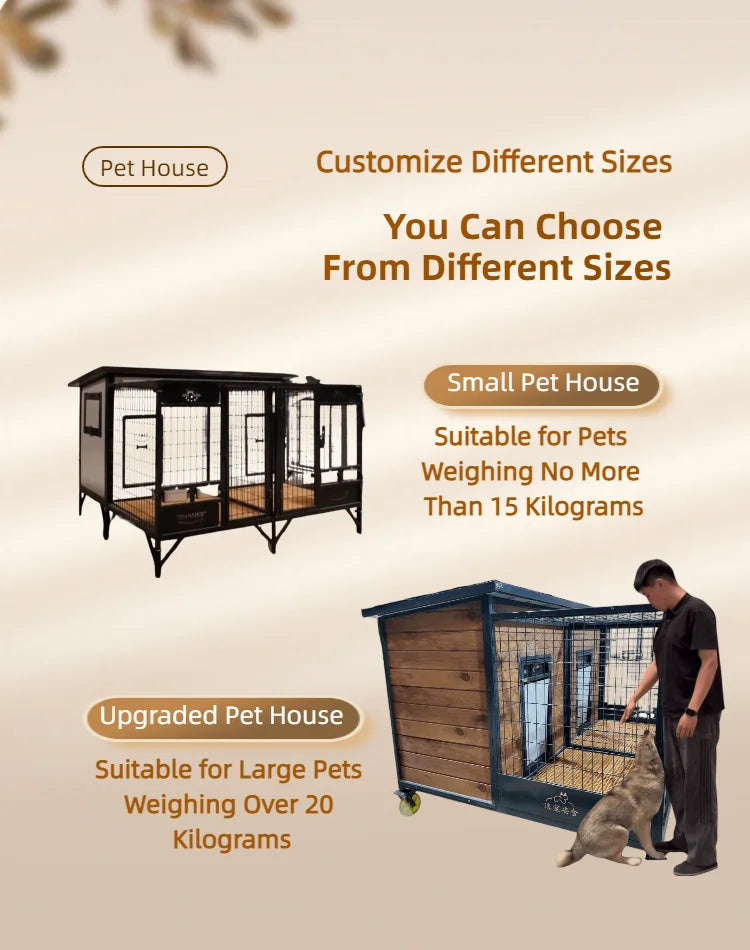 Weatherproof Eco Friendly Outdoor Dog House S M L Size Choices Durable Pet Shelter For Patio Garden