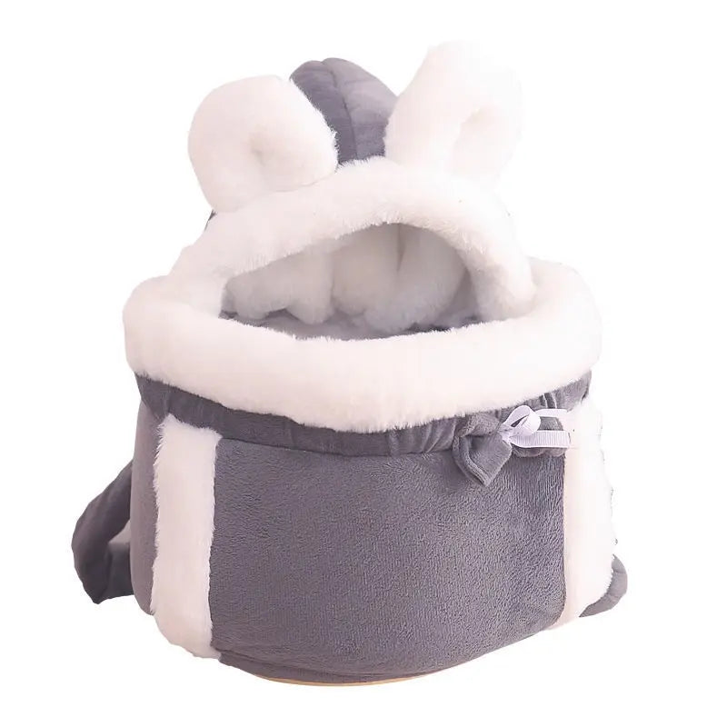 Cat Bag Winter Warm Cat Outing Bag Carrying Bag Large Capacity Crossbody Pet Bag Princess Style