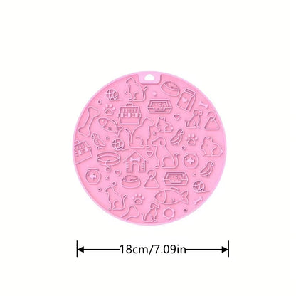 Pet Feeding Mat Silicone Dog Licking Pad Square Dogie Feeding Training Pad for Dry-wet Food Dog Feeder Pet Mat Water Feeding Mat