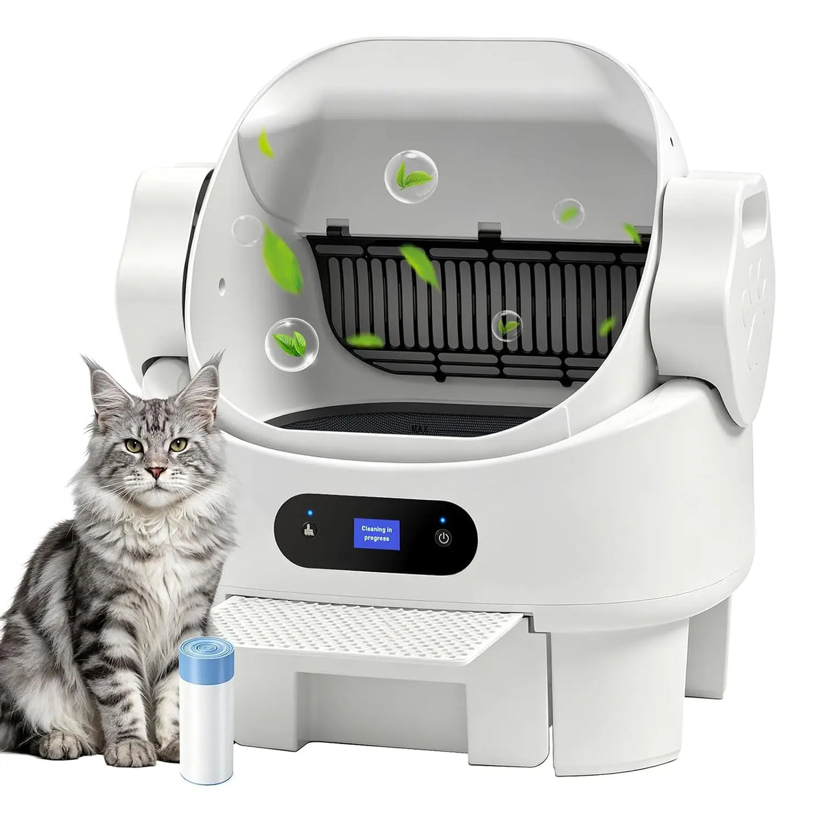 Open-Top Automatic Self-Cleaning Cat Litter Box Enclosure,for Multiple Cats, Custom