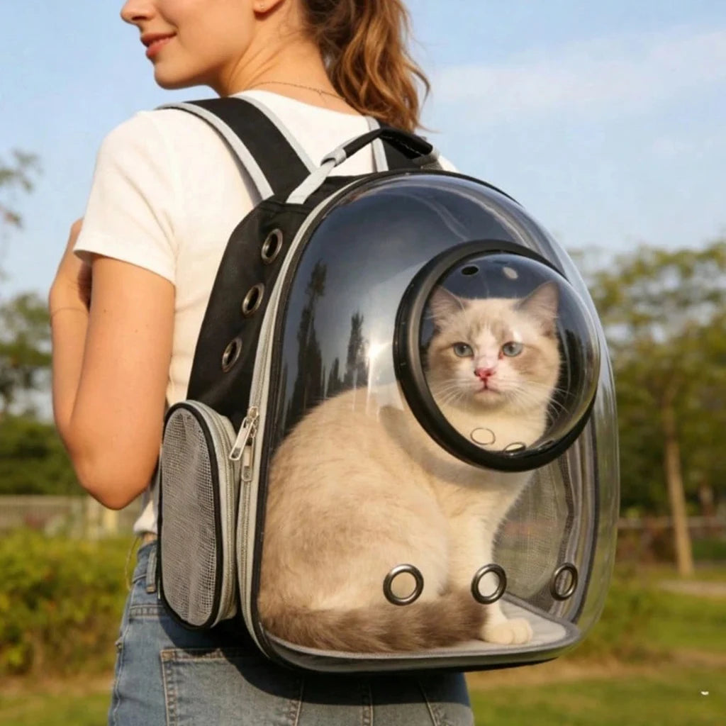 Snout & Pounce™ Ventilated Pet Carrier Backpack