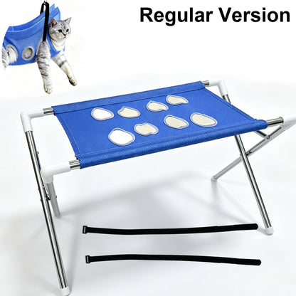 Foldable Pet Grooming Bath Table with Fixed Leash, Portable Dog Cat Washing Drying Trimming Table Anti-Slip Pet Bathing Stand Fo