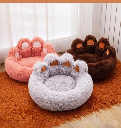 Fluffy Dog Bed Winter Warm Large Pet Products Small Sofa Baskets Pets Kennel Mat Puppy Cats Supplies Basket Blanket Accessories