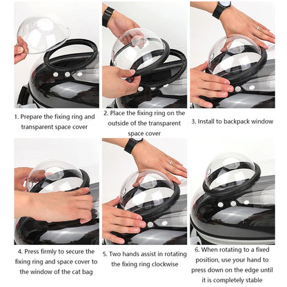 Pet Cat Carrying Bag Breathable Portable Pet Outdoor Travel Backpack Transparent Bag Carrier Pet Transport Space Capsule Bag