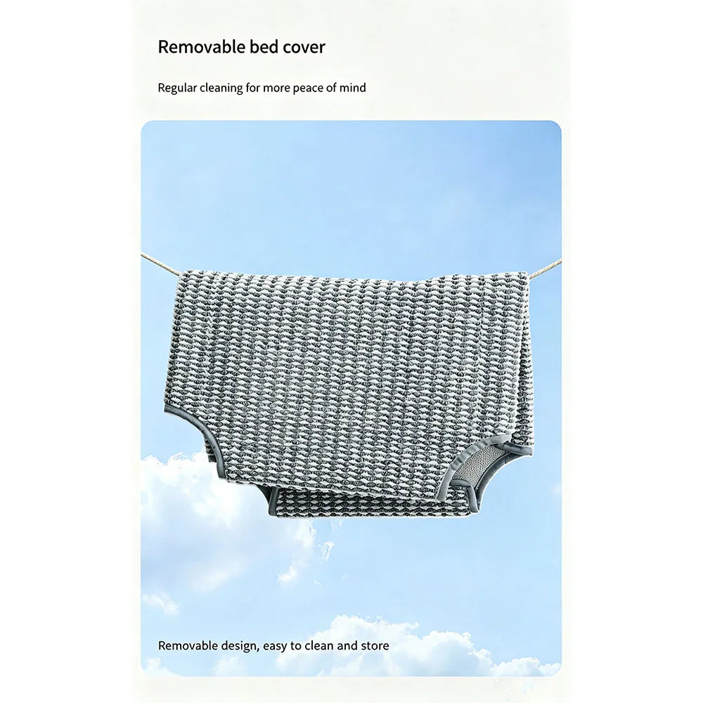 Elevated Cat Bed House Cat Hammocks Bed Wood Canvas Cat Lounge Bed for Small Rabbit Cats Dogs Durable Canvas Pet House Supplies