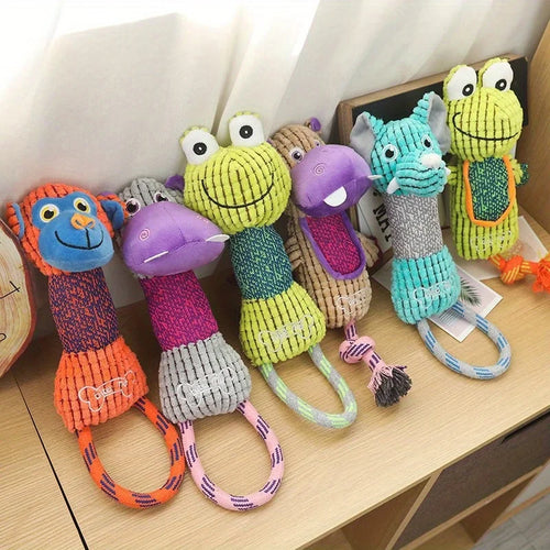 Corduroy Animal Shape Dog Toy
