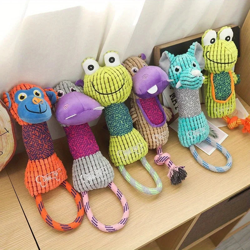 Corduroy Animal Shape Dog Toy