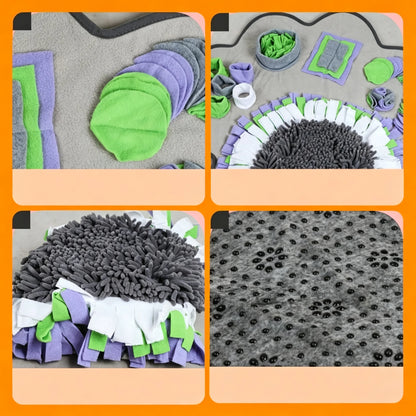 Pet Snuffle Mat for Dogs Cats Interactive Feeding Mat Slow Feeder Nose Work Training Toy Stress Relief Encourage Natural Foragin