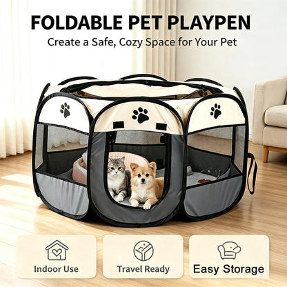 Snout & Pounce™ Portable Pet Playpen