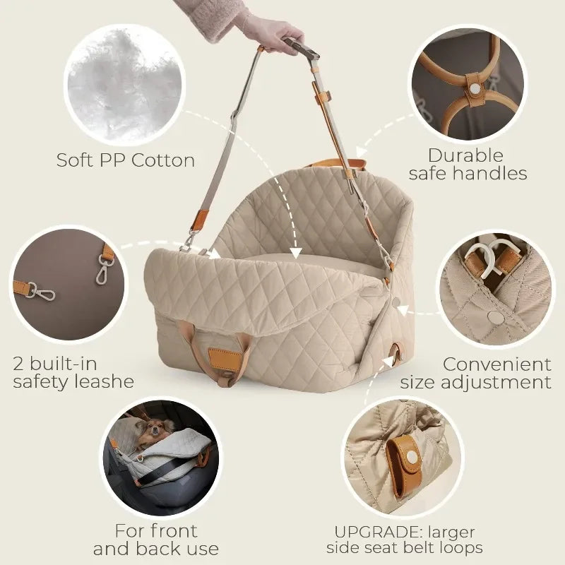 Multifunctional Pet Carrier: Handheld, 3-in-1, Car-Compatible Dog and Cat Bag, Portable Crossbody for Outings