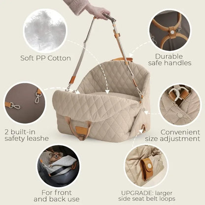 Multifunctional Pet Carrier: Handheld, 3-in-1, Car-Compatible Dog and Cat Bag, Portable Crossbody for Outings