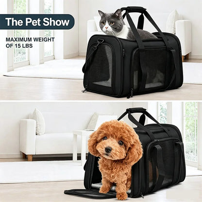 Airline Approved Dog Carrier Backpack Soft Side Pet Travel Bag for Small Dogs And Cats Lightweight Portable Cat Transport for Ou
