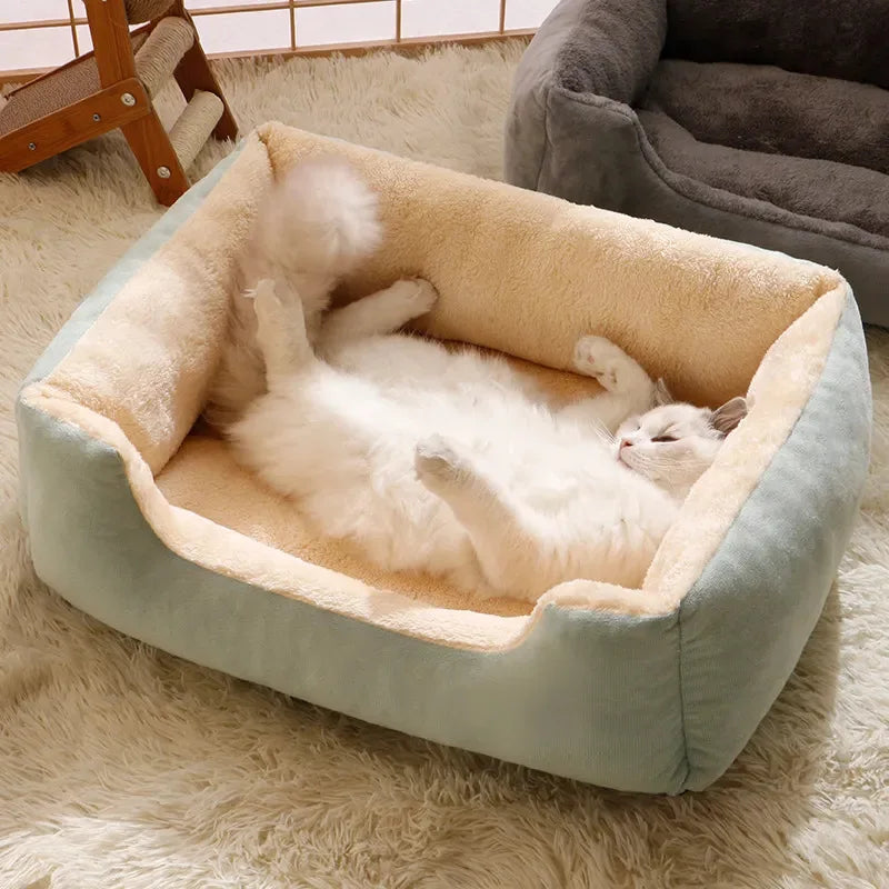 Winter Warm Pet Bed Small Medium Dog Cat Bed Teddy Comfortable Mat All Season Use