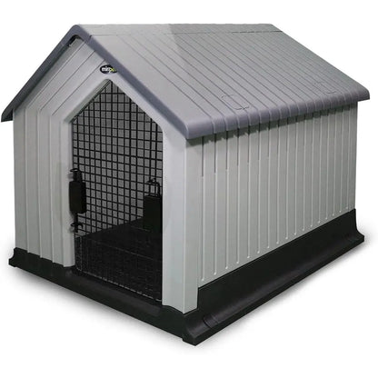 Durable Waterproo Plastic Dog House or Small to Large Sized Dogs, Indoor Outdoor Use Doghouse - Comortable Retreat or Your Pet (