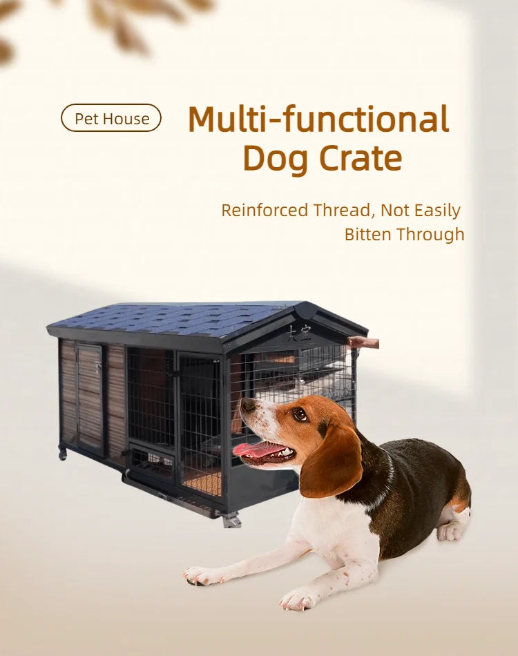 Weatherproof Eco Friendly Outdoor Dog House S M L Size Choices Durable Pet Shelter For Patio Garden