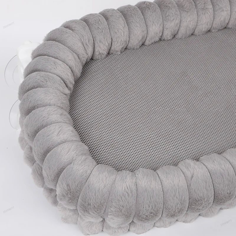 Strong Suction Cups Cat Window Hammock Winter Warm Soft Double-Sided Plush Non-Slip Hanging Cat Sleeping Pad Indoor Pet Supplies
