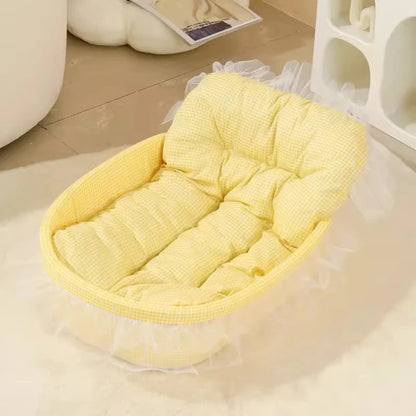 1Pcs Lovely Princess Style Pet Bed Four Seasons Universal Non-stick Cushion Sofa Mat for Small Medium Cats Dogs Daily Pet Suppli