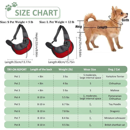 Snout & Pounce™ Hands-Free Pet Sling