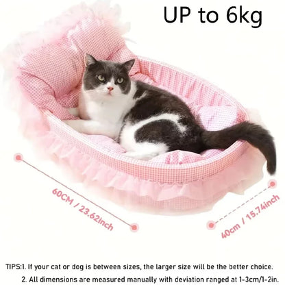 1Pcs Lovely Princess Style Pet Bed Four Seasons Universal Non-stick Cushion Sofa Mat for Small Medium Cats Dogs Daily Pet Suppli