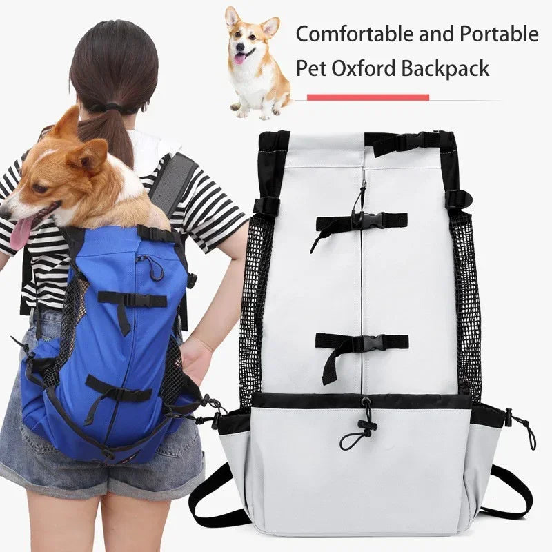 Strong Comfortable Oxford Cloth Dog Carrier Backpack for Cat Dogs High Quality Breathable Cycling Backpack for Outdoor Travel