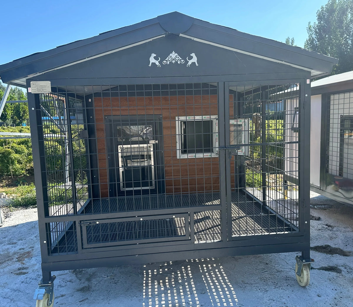 Weatherproof Eco Friendly Outdoor Dog House S M L Size Choices Durable Pet Shelter For Patio Garden