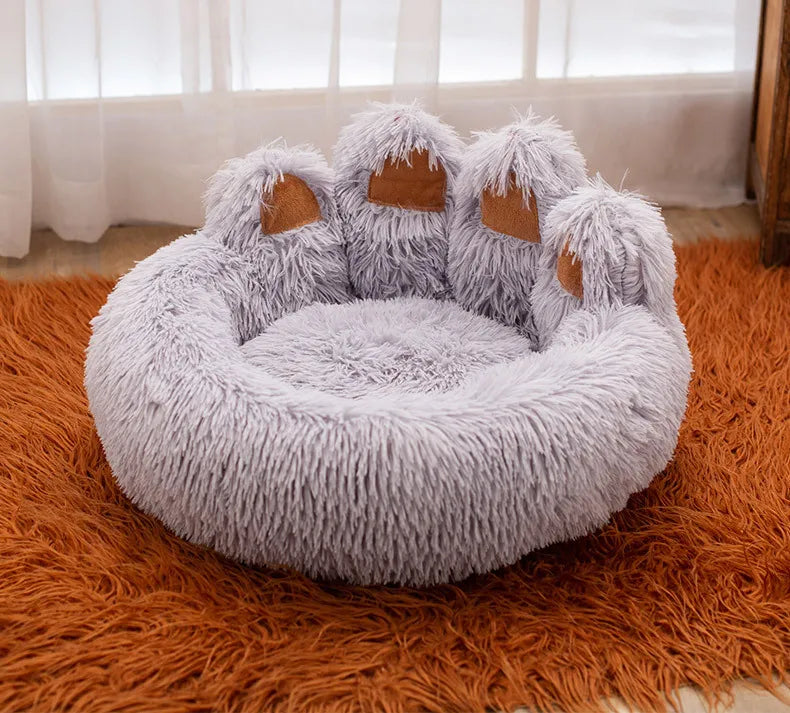 Fluffy Dog Bed Winter Warm Large Pet Products Small Sofa Baskets Pets Kennel Mat Puppy Cats Supplies Basket Blanket Accessories