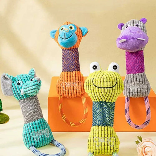 Corduroy Animal Shape Dog Toy