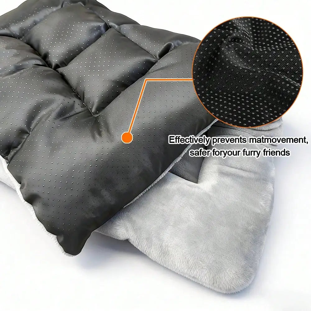 Ultra Soft Flannel Plush Pet Crate Mat, Thickened Cozy Comfort Dog Sleeping Cushion, Anti-Slip Bottom Machine Washable Pet Bed Pad, All Season Rectangle Pet Mattress For Small Medium Large Dogs Cats Indoor Use