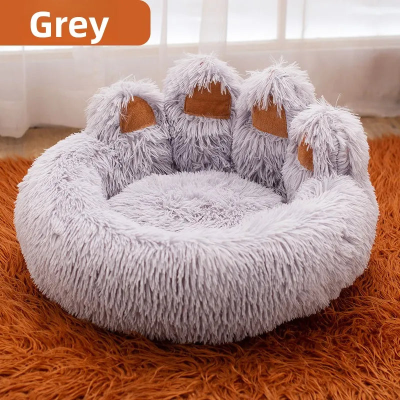 Fluffy Dog Bed Winter Warm Large Pet Products Small Sofa Baskets Pets Kennel Mat Puppy Cats Supplies Basket Blanket Accessories