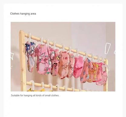 Pet floor hanger dog wardrobe solid wood puppy cat wardrobe coat rack dog hanger small clothes storage rack