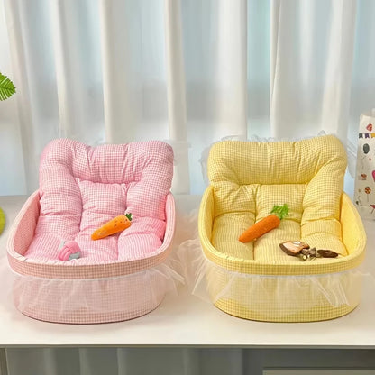 1Pcs Lovely Princess Style Pet Bed Four Seasons Universal Non-stick Cushion Sofa Mat for Small Medium Cats Dogs Daily Pet Suppli