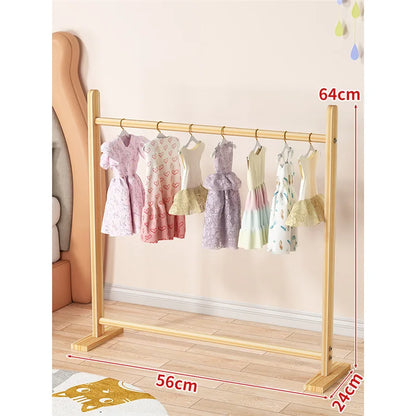 Pet floor hanger dog wardrobe solid wood puppy cat wardrobe coat rack dog hanger small clothes storage rack
