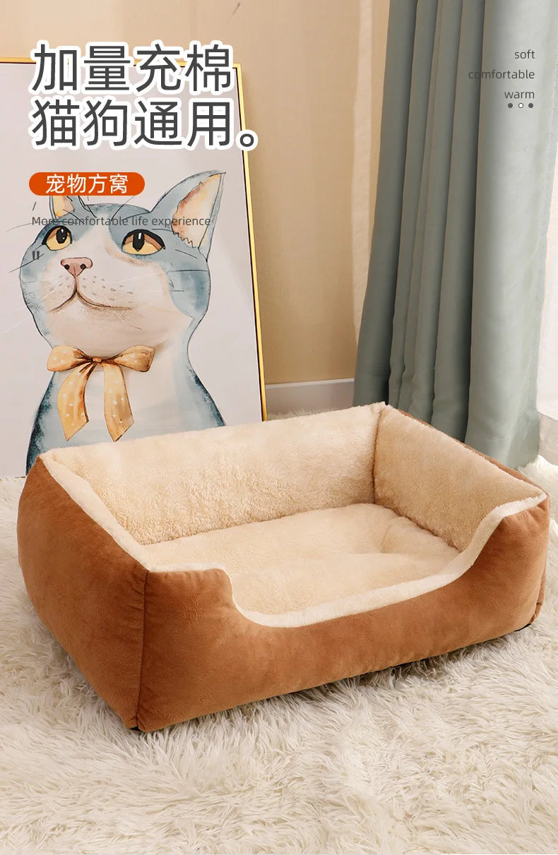 Winter Warm, All-season Plush Cat Pads for Cat and Dog Beds, Washable and Bite-resistant, Small, Medium and Large Dog Bed Pads
