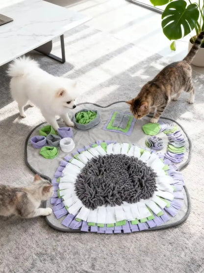 Pet Snuffle Mat for Dogs Cats Interactive Feeding Mat Slow Feeder Nose Work Training Toy Stress Relief Encourage Natural Foragin