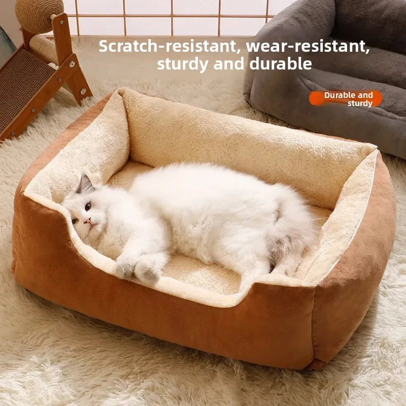 Winter Warm Pet Bed Small Medium Dog Cat Bed Teddy Comfortable Mat All Season Use